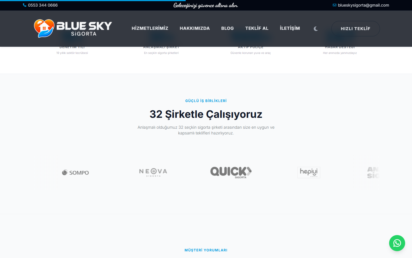 Blue Sky Sigorta Delivery and Architecture